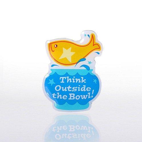 "Think Outside the Bowl" Lapel Pin - My Custom Tee Party